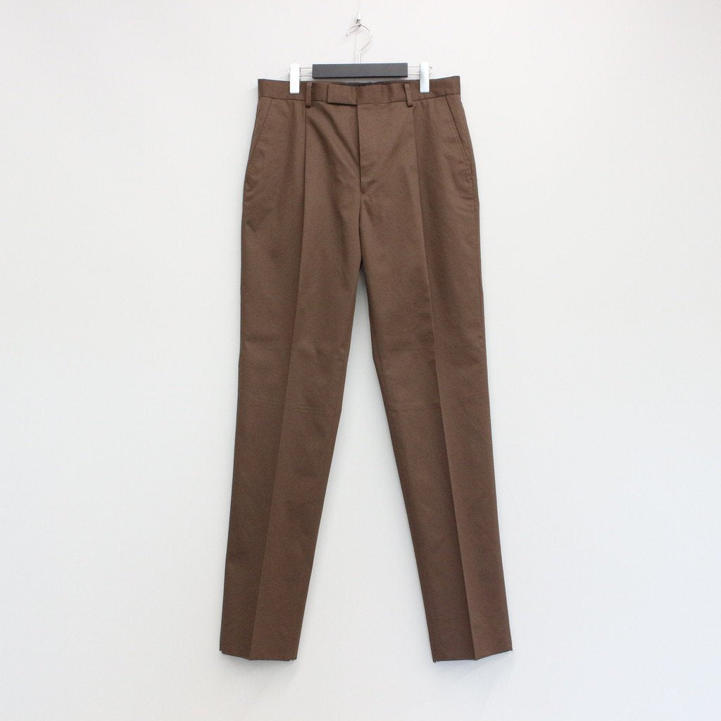 PLEATED TROUSERS #D-BROWN [22FWE-WMP-TR01]