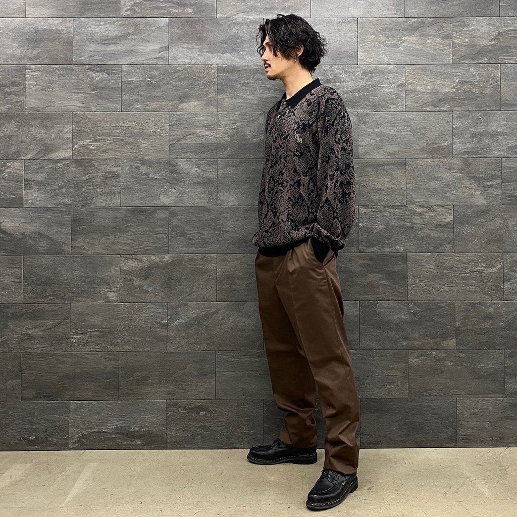 PLEATED TROUSERS #D-BROWN [22FWE-WMP-TR01]