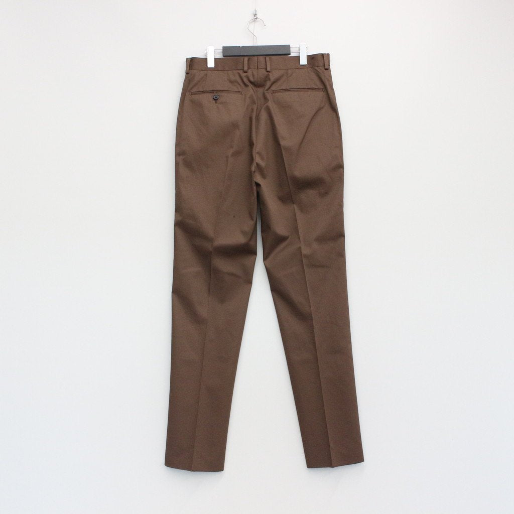 PLEATED TROUSERS #D-BROWN [22FWE-WMP-TR01]