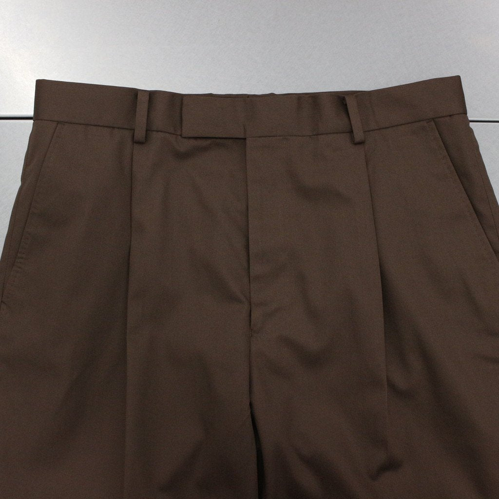 PLEATED TROUSERS #D-BROWN [22FWE-WMP-TR01]