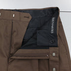 PLEATED TROUSERS #D-BROWN [22FWE-WMP-TR01]