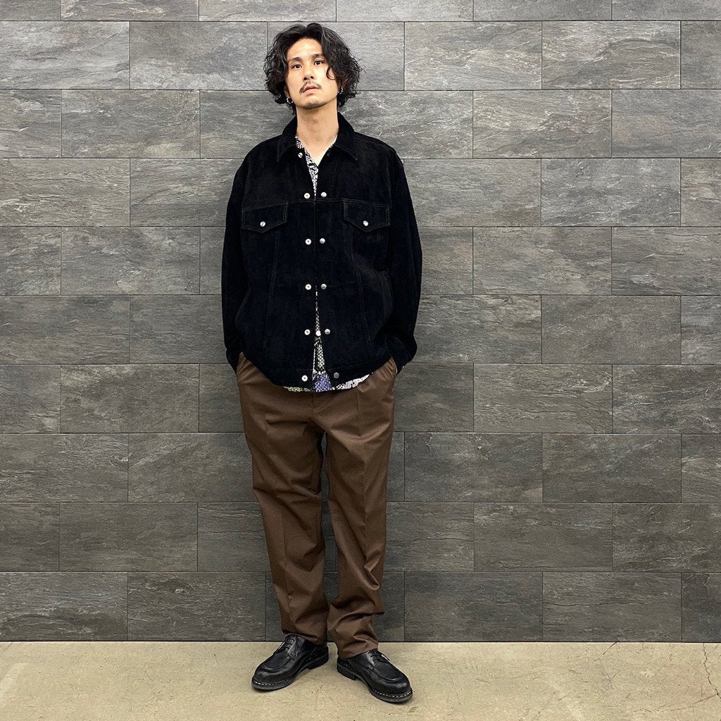 PLEATED TROUSERS #D-BROWN [22FWE-WMP-TR01]