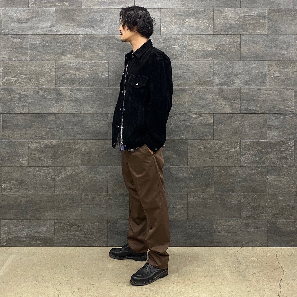 PLEATED TROUSERS #D-BROWN [22FWE-WMP-TR01]