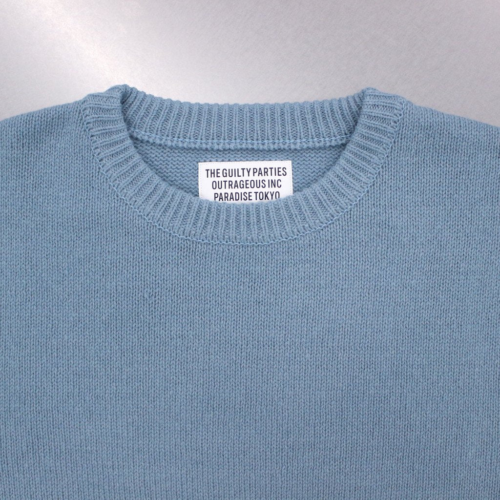 CLASSIC CREW NECK SWEATER -TYPE 1- #L-BLUE [22FW-WMK-KN01]