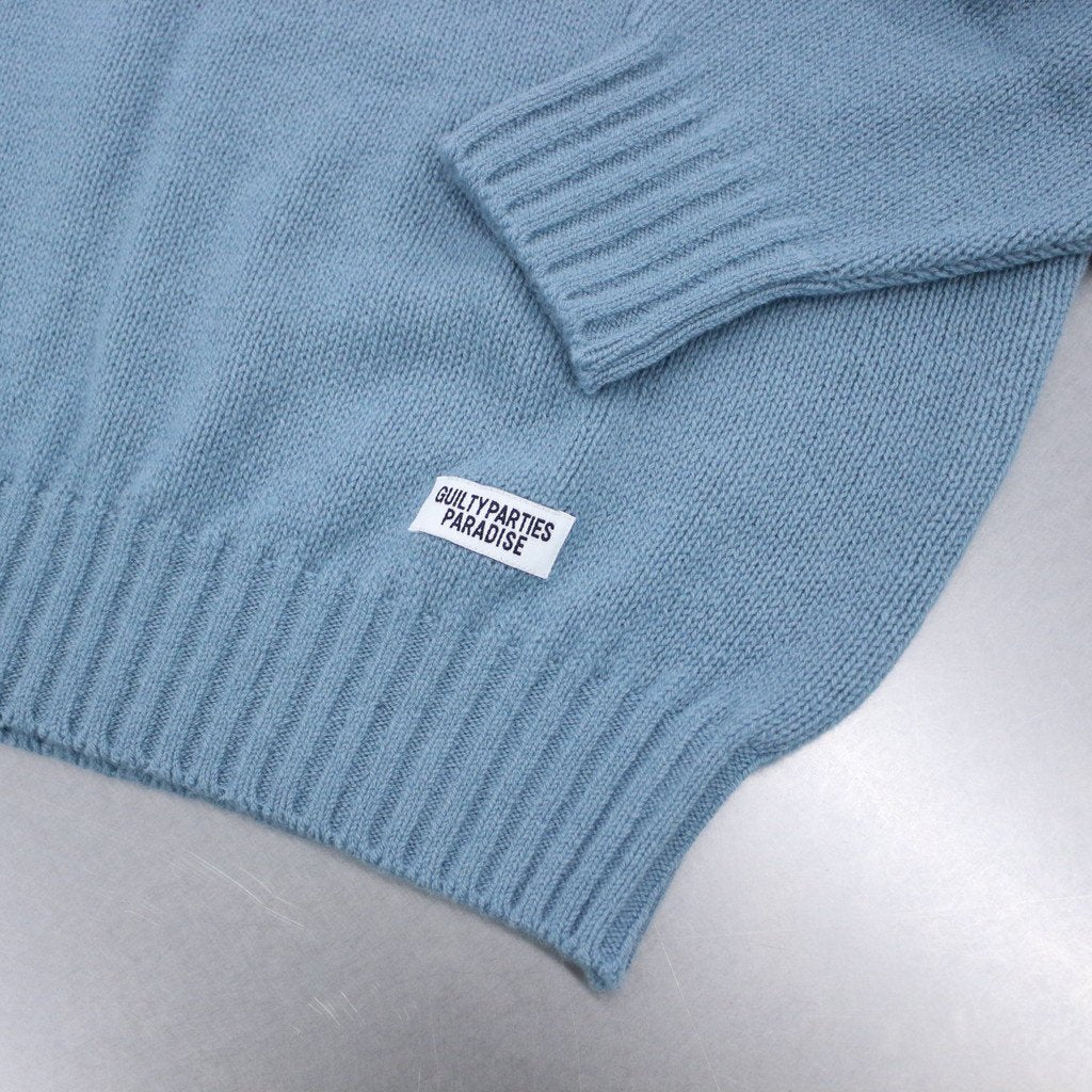 CLASSIC CREW NECK SWEATER -TYPE 1- #L-BLUE [22FW-WMK-KN01]