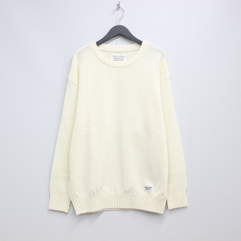 CLASSIC CREW NECK SWEATER -TYPE 1- #WHITE [22FW-WMK-KN01]