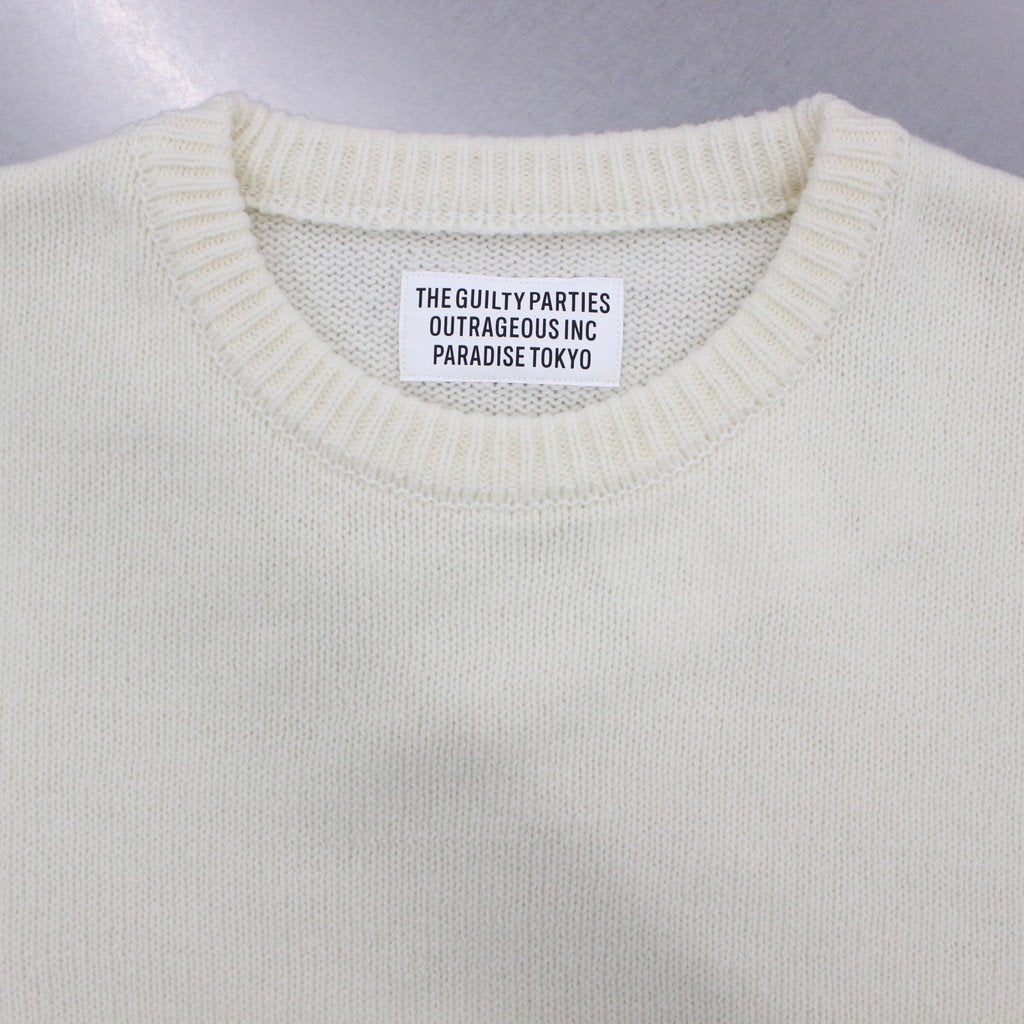 CLASSIC CREW NECK SWEATER -TYPE 1- #WHITE [22FW-WMK-KN01]
