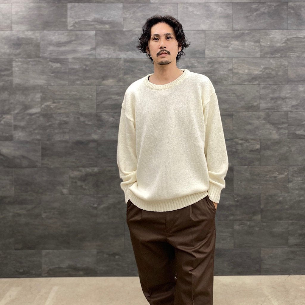 CLASSIC CREW NECK SWEATER -TYPE 1- #WHITE [22FW-WMK-KN01]
