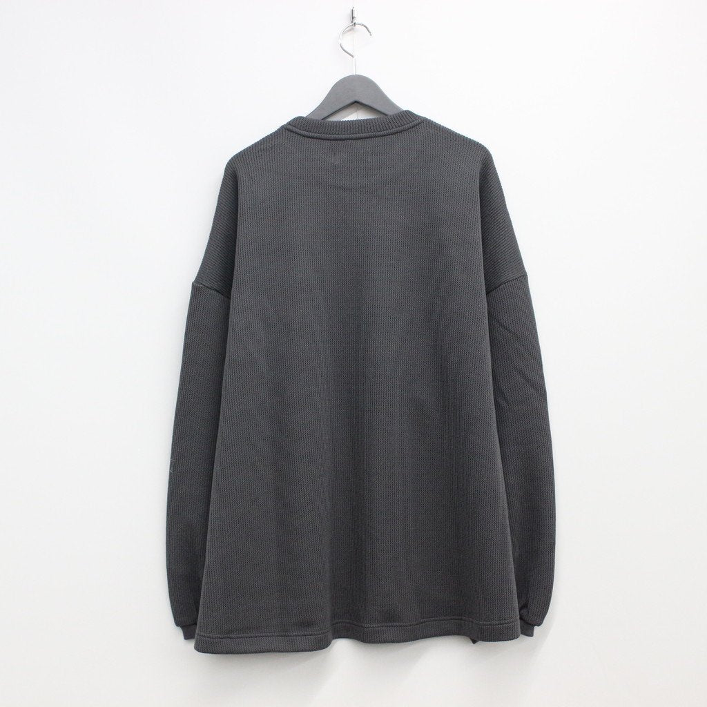 WAFFLE CREW KNIT #CHARCOAL [FW22-KN02]