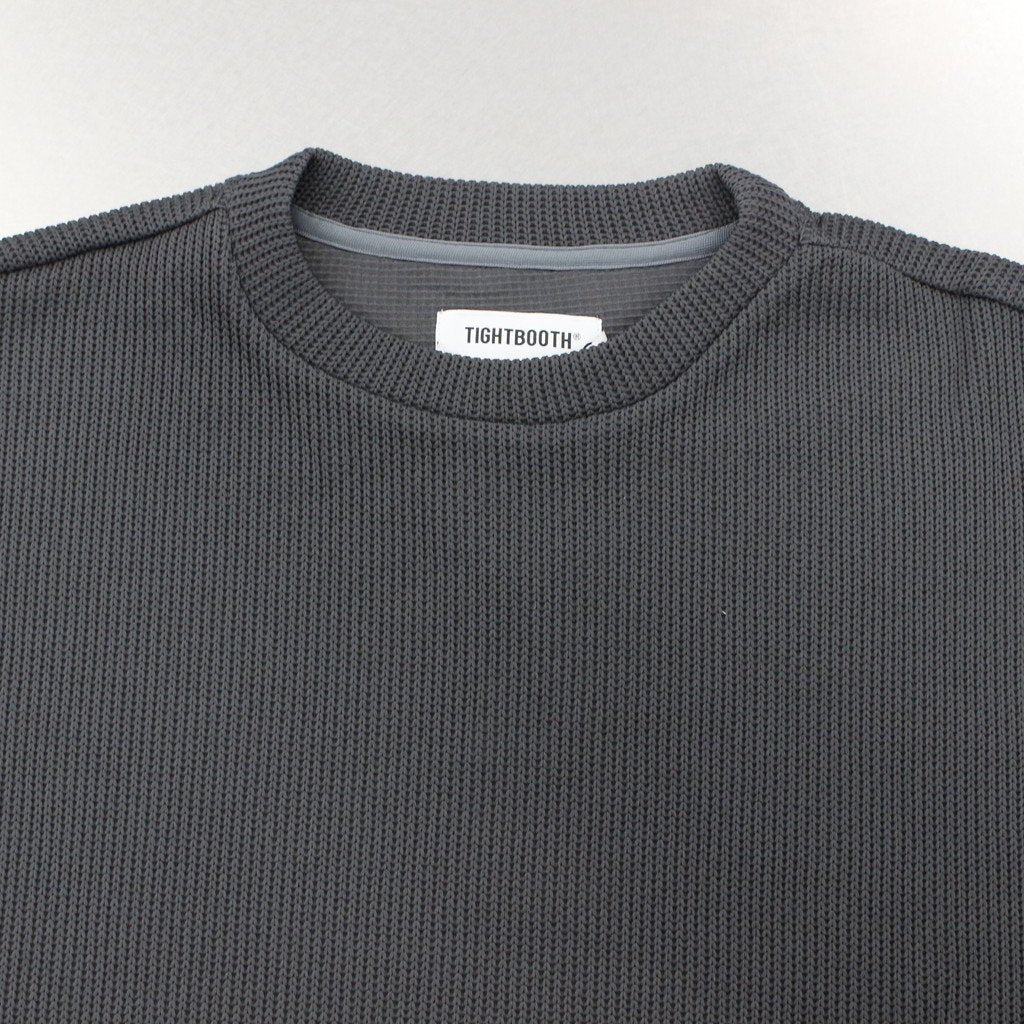 WAFFLE CREW KNIT #CHARCOAL [FW22-KN02]