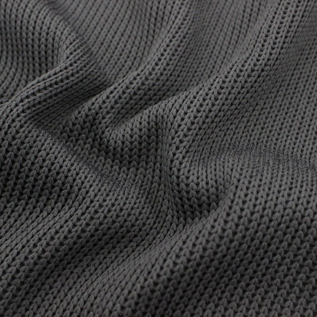 WAFFLE CREW KNIT #CHARCOAL [FW22-KN02]