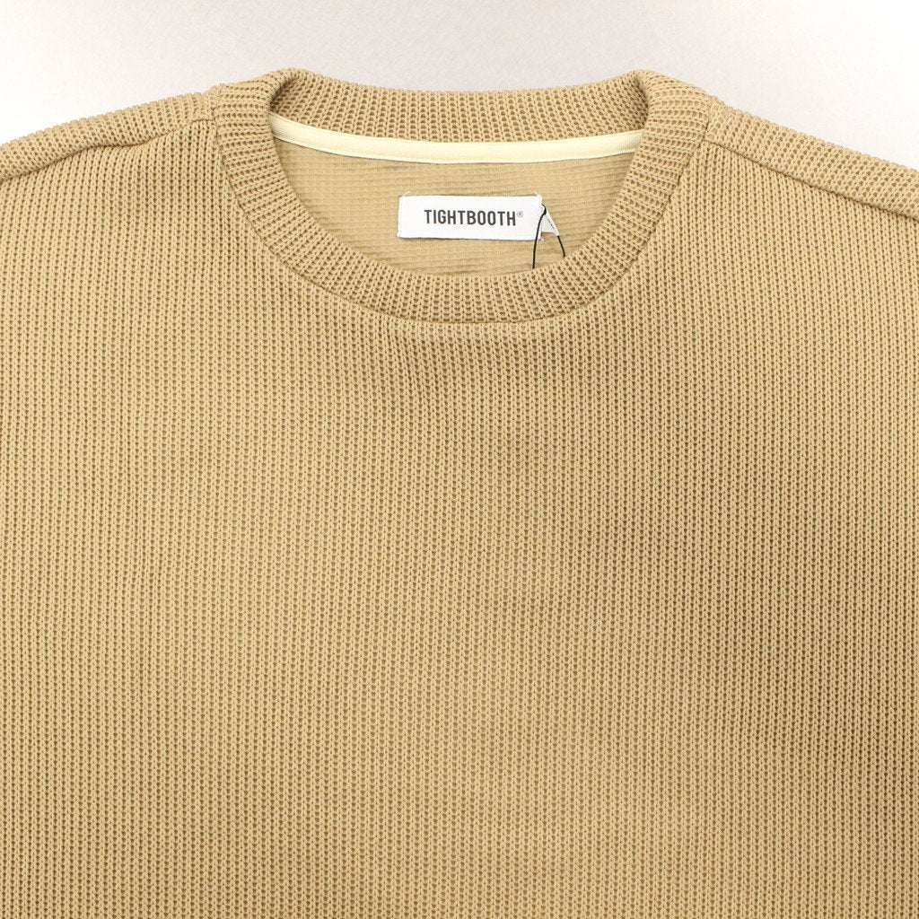 WAFFLE CREW KNIT #BEIGE [FW22-KN02]