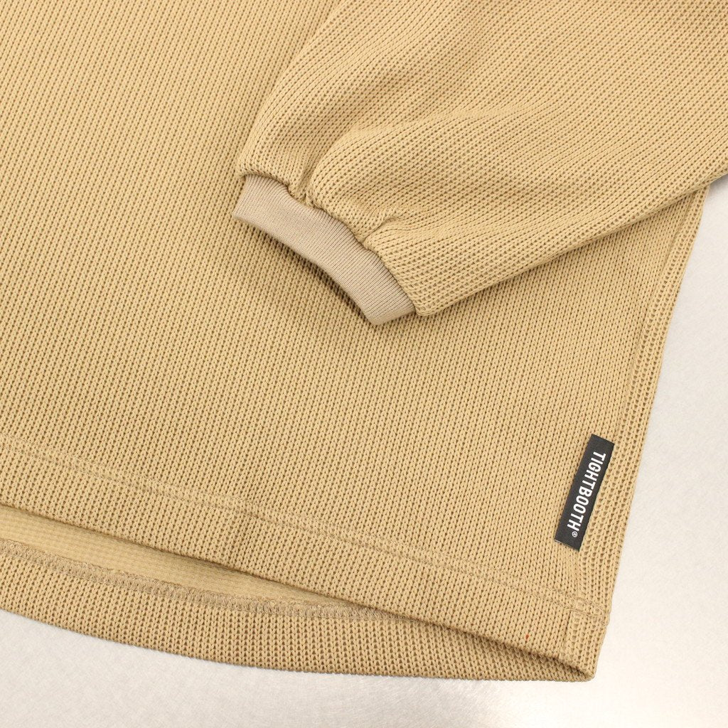 WAFFLE CREW KNIT #BEIGE [FW22-KN02]