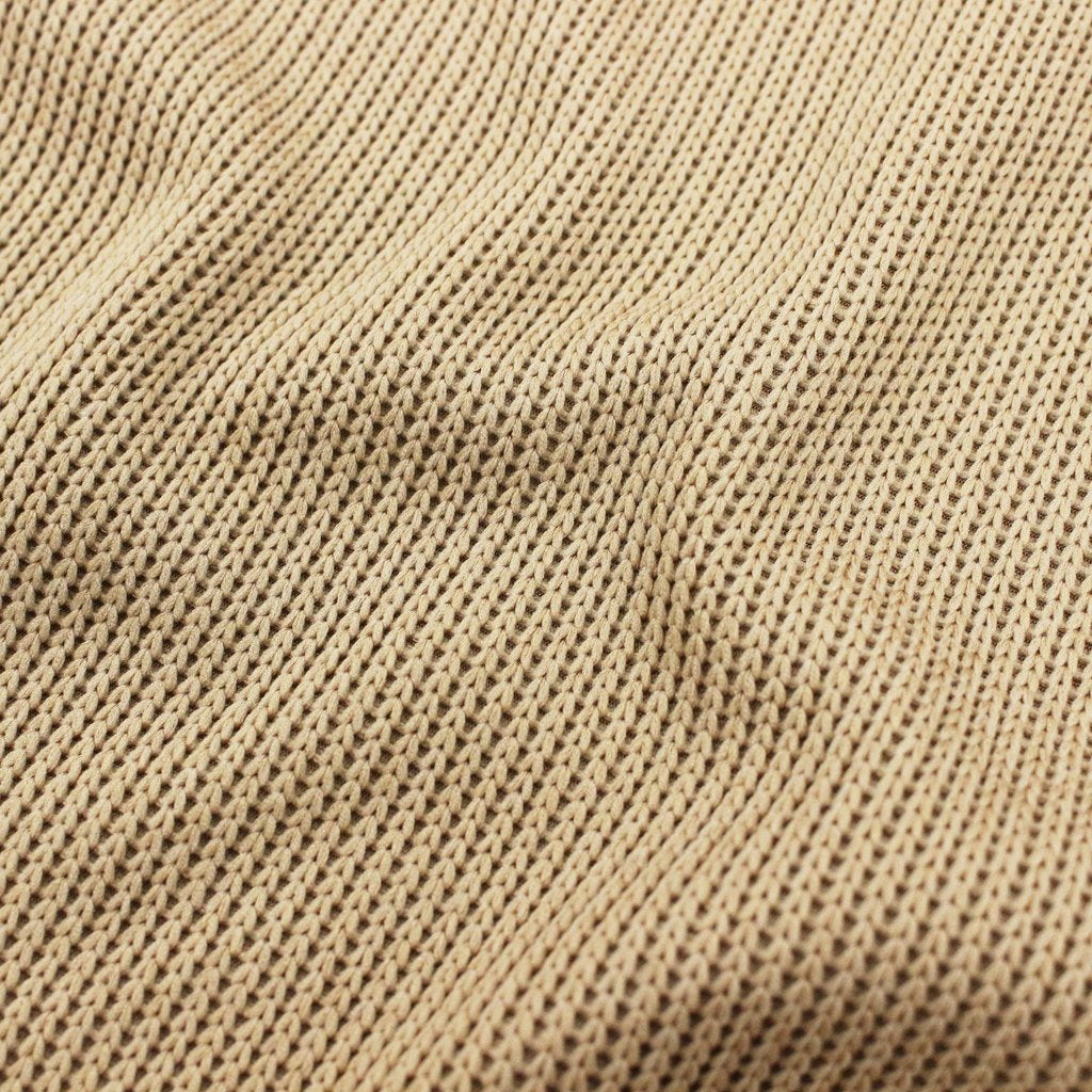 WAFFLE CREW KNIT #BEIGE [FW22-KN02]