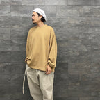 WAFFLE CREW KNIT #BEIGE [FW22-KN02]