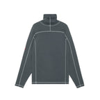 TURTLE NECK DBL KNT LONG SLEEVE T #CHARCOAL [CES22CS21]
