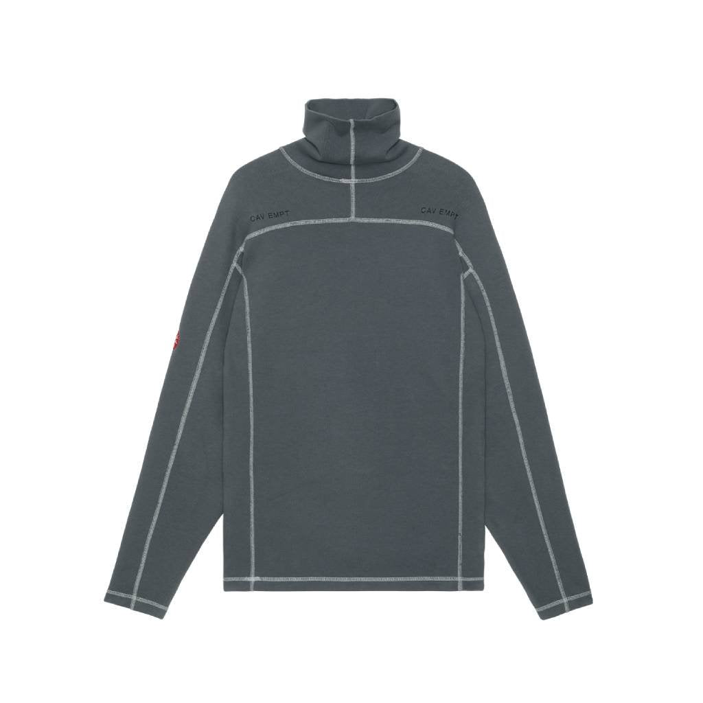 TURTLE NECK DBL KNT LONG SLEEVE T #CHARCOAL [CES22CS21]