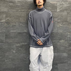 TURTLE NECK DBL KNT LONG SLEEVE T #CHARCOAL [CES22CS21]