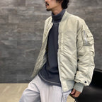 TURTLE NECK DBL KNT LONG SLEEVE T #CHARCOAL [CES22CS21]