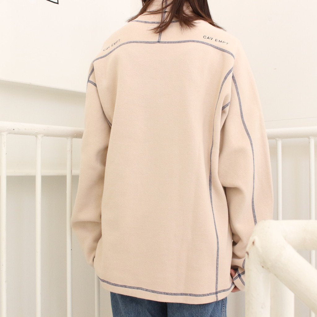 TURTLE NECK DBL KNT LONG SLEEVE T #BEIGE [CES22CS21]