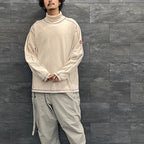 TURTLE NECK DBL KNT LONG SLEEVE T #BEIGE [CES22CS21]