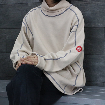 TURTLE NECK DBL KNT LONG SLEEVE T #BEIGE [CES22CS21]