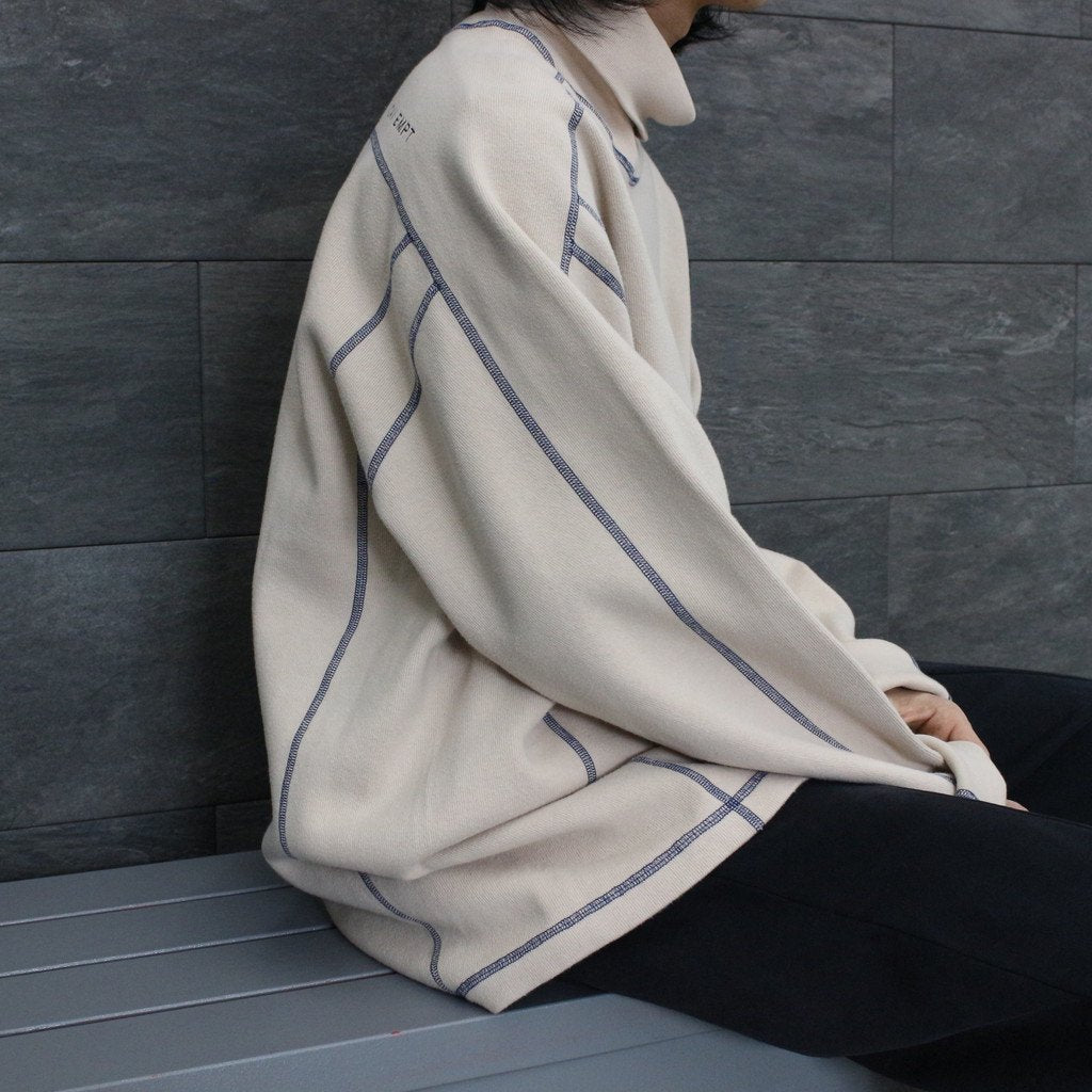 TURTLE NECK DBL KNT LONG SLEEVE T #BEIGE [CES22CS21]