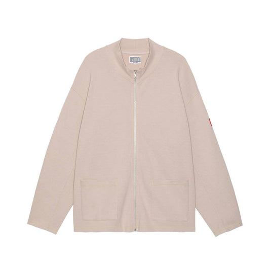 DBL KNIT ZIP UP #BEIGE [CES22CS22]