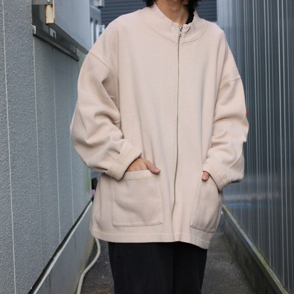 DBL KNIT ZIP UP #BEIGE [CES22CS22]
