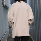 DBL KNIT ZIP UP #BEIGE [CES22CS22]