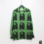 BOB MARLEY | HAWAIIAN SHIRT L/S -TYPE 2- #GREEN [BOBMARLEY-WM-HI06]