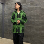 BOB MARLEY | HAWAIIAN SHIRT L/S -TYPE 2- #GREEN [BOBMARLEY-WM-HI06]