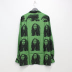 BOB MARLEY | HAWAIIAN SHIRT L/S -TYPE 2- #GREEN [BOBMARLEY-WM-HI06]