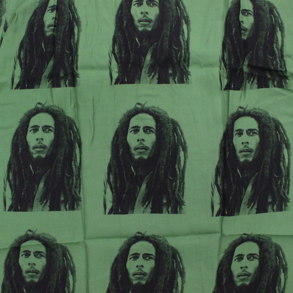 BOB MARLEY | HAWAIIAN SHIRT L/S -TYPE 2- #GREEN [BOBMARLEY-WM-HI06]