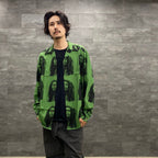 BOB MARLEY | HAWAIIAN SHIRT L/S -TYPE 2- #GREEN [BOBMARLEY-WM-HI06]