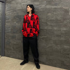 BOB MARLEY | HAWAIIAN SHIRT L/S -TYPE 1- #RED [BOBMARLEY-WM-HI05]