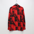 BOB MARLEY | HAWAIIAN SHIRT L/S -TYPE 1- #RED [BOBMARLEY-WM-HI05]
