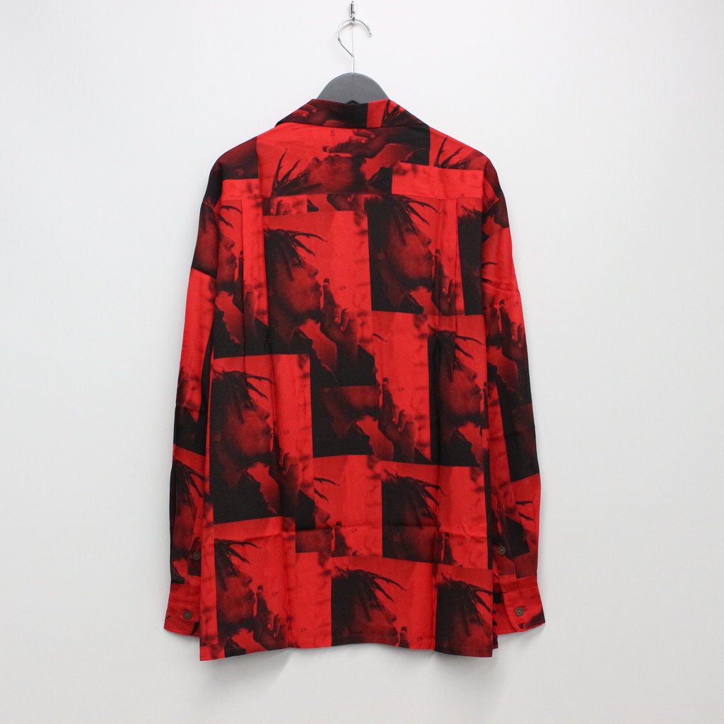 BOB MARLEY | HAWAIIAN SHIRT L/S -TYPE 1- #RED [BOBMARLEY-WM-HI05]