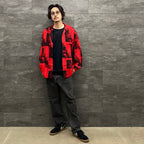 BOB MARLEY | HAWAIIAN SHIRT L/S -TYPE 1- #RED [BOBMARLEY-WM-HI05]