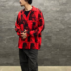 BOB MARLEY | HAWAIIAN SHIRT L/S -TYPE 1- #RED [BOBMARLEY-WM-HI05]