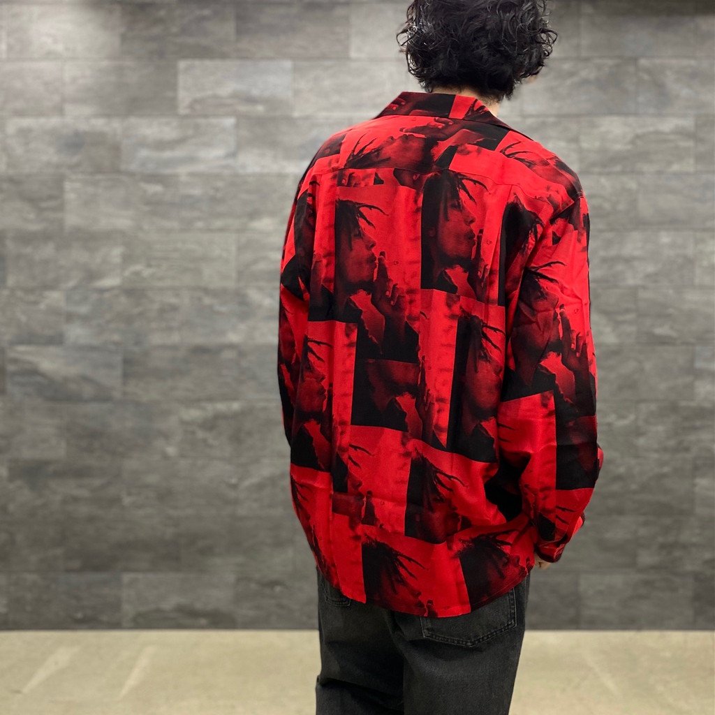 BOB MARLEY | HAWAIIAN SHIRT L/S -TYPE 1- #RED [BOBMARLEY-WM-HI05]