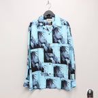 BOB MARLEY | HAWAIIAN SHIRT L/S -TYPE 1- #L-BLUE [BOBMARLEY-WM-HI05]