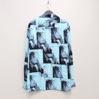 BOB MARLEY | HAWAIIAN SHIRT L/S -TYPE 1- #L-BLUE [BOBMARLEY-WM-HI05]