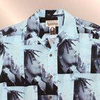 BOB MARLEY | HAWAIIAN SHIRT L/S -TYPE 1- #L-BLUE [BOBMARLEY-WM-HI05]