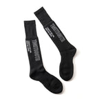 WHIMSY SOCKS | LABEL LOGO HIGH SOCKS #BLACK [FW22-A17]