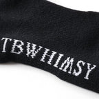 WHIMSY SOCKS | LABEL LOGO HIGH SOCKS #BLACK [FW22-A17]