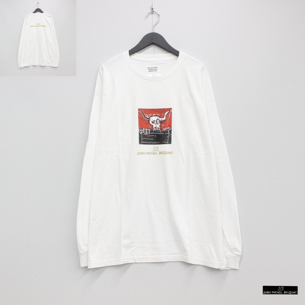JEAN-MICHEL BASQUIAT | CREW NECK LONG SLEEVE T-SHIRT #WHITE [BASQUIAT-WM-LT01]