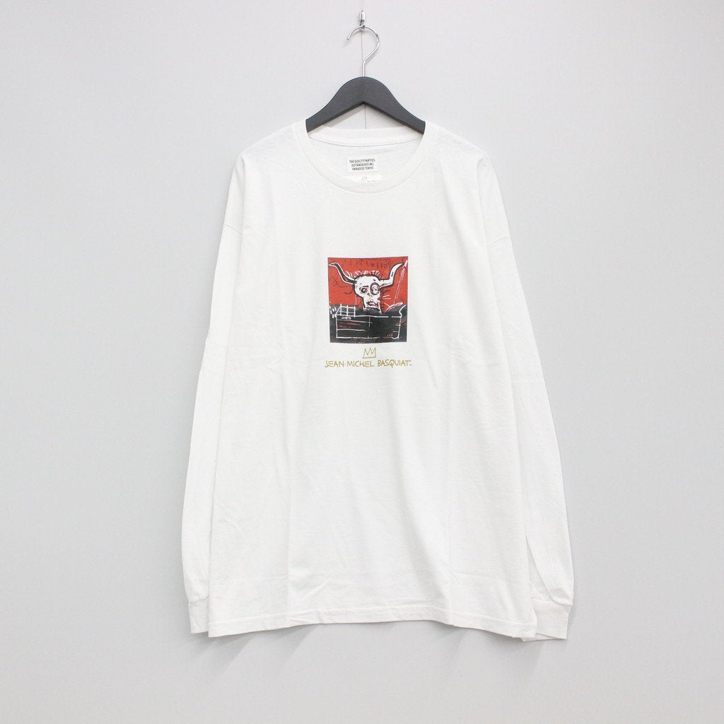 JEAN-MICHEL BASQUIAT | CREW NECK LONG SLEEVE T-SHIRT #WHITE [BASQUIAT-WM-LT01]