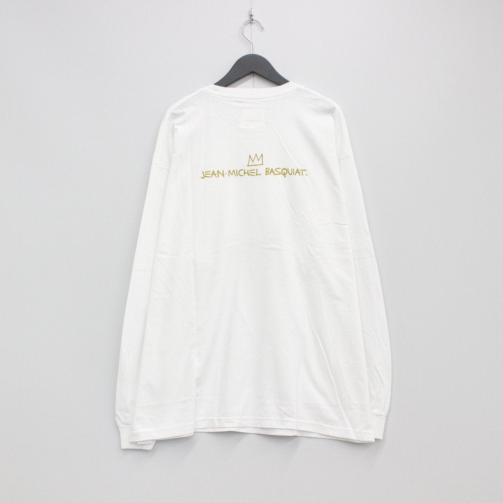 JEAN-MICHEL BASQUIAT | CREW NECK LONG SLEEVE T-SHIRT #WHITE [BASQUIAT-WM-LT01]