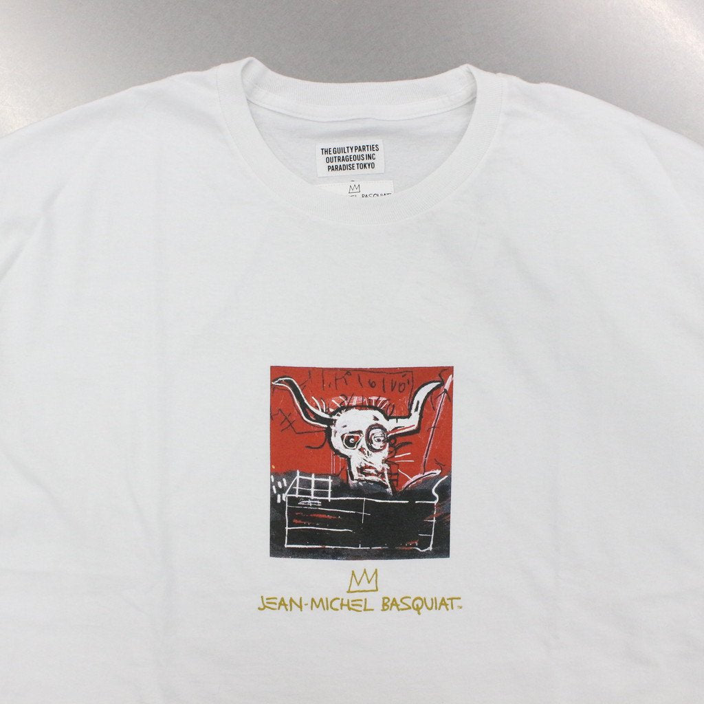 JEAN-MICHEL BASQUIAT | CREW NECK LONG SLEEVE T-SHIRT #WHITE [BASQUIAT-WM-LT01]